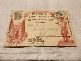 Simplon entier inauguration en rouge 1906 très rare