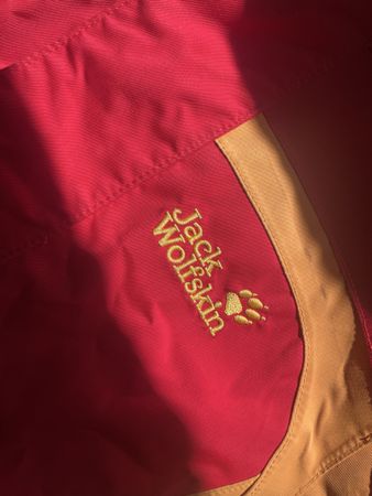 Jack Wolfskin Regenjacke rot orange Grösse 140