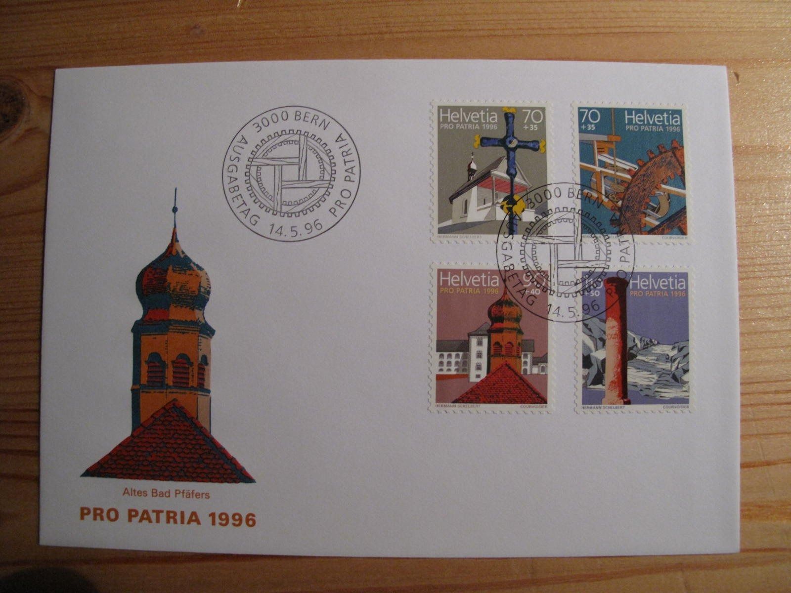 Tutti i francobolli: Pro Patria 1996 FDC – Usato da Wil SG venduto da fva01