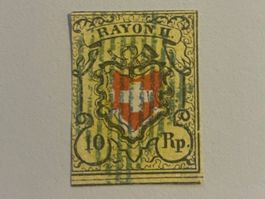 1850 Rayon II ZNr. 16II, Typ 24, gestempelt