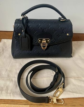 Louis Vuitton Georges Tasche BB Schwarz Leder Empreinte