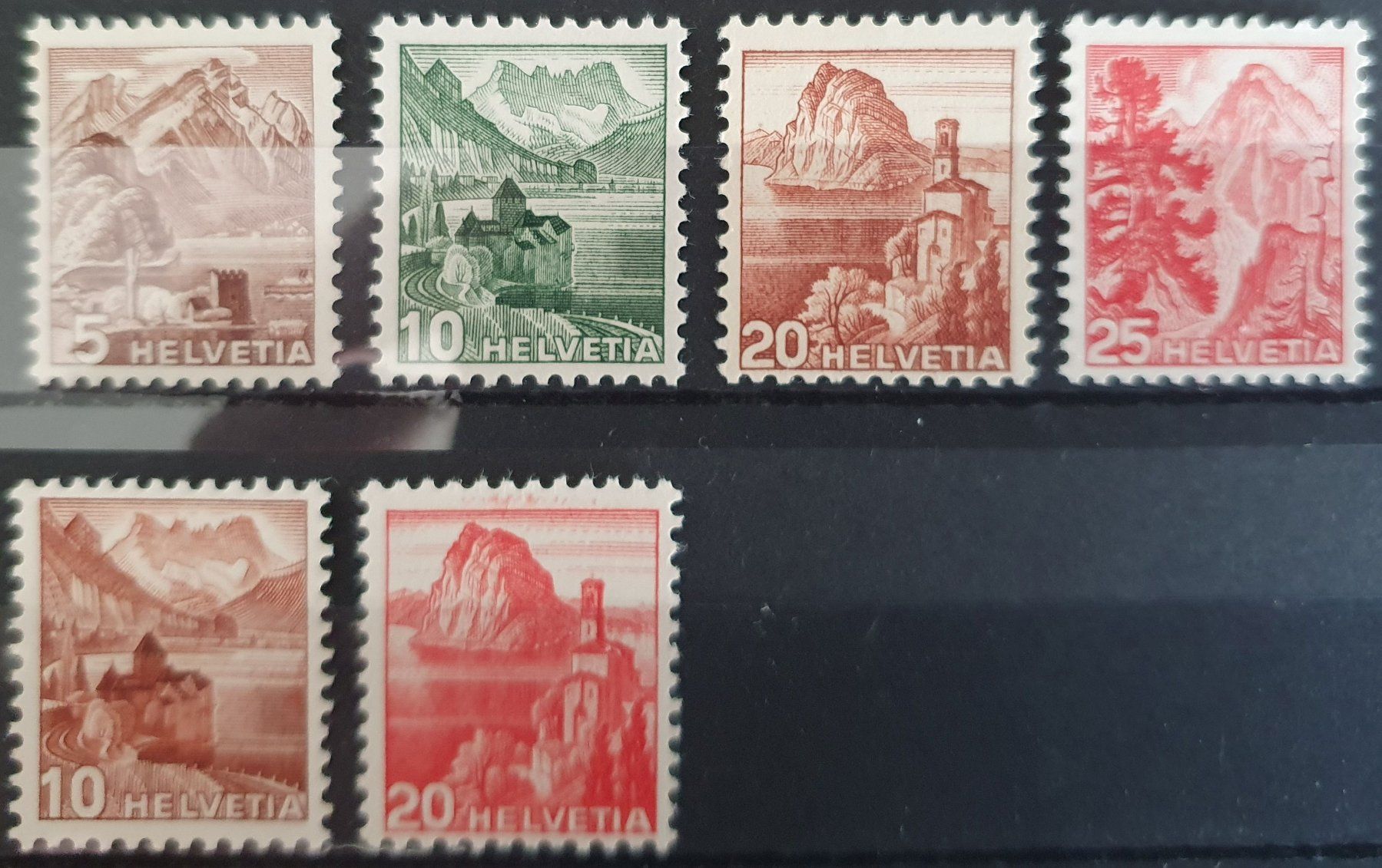 Alle Briefmarken: Lot kleine Landschaften postfrisch – Gebraucht aus Fislisbach von Zigzag12