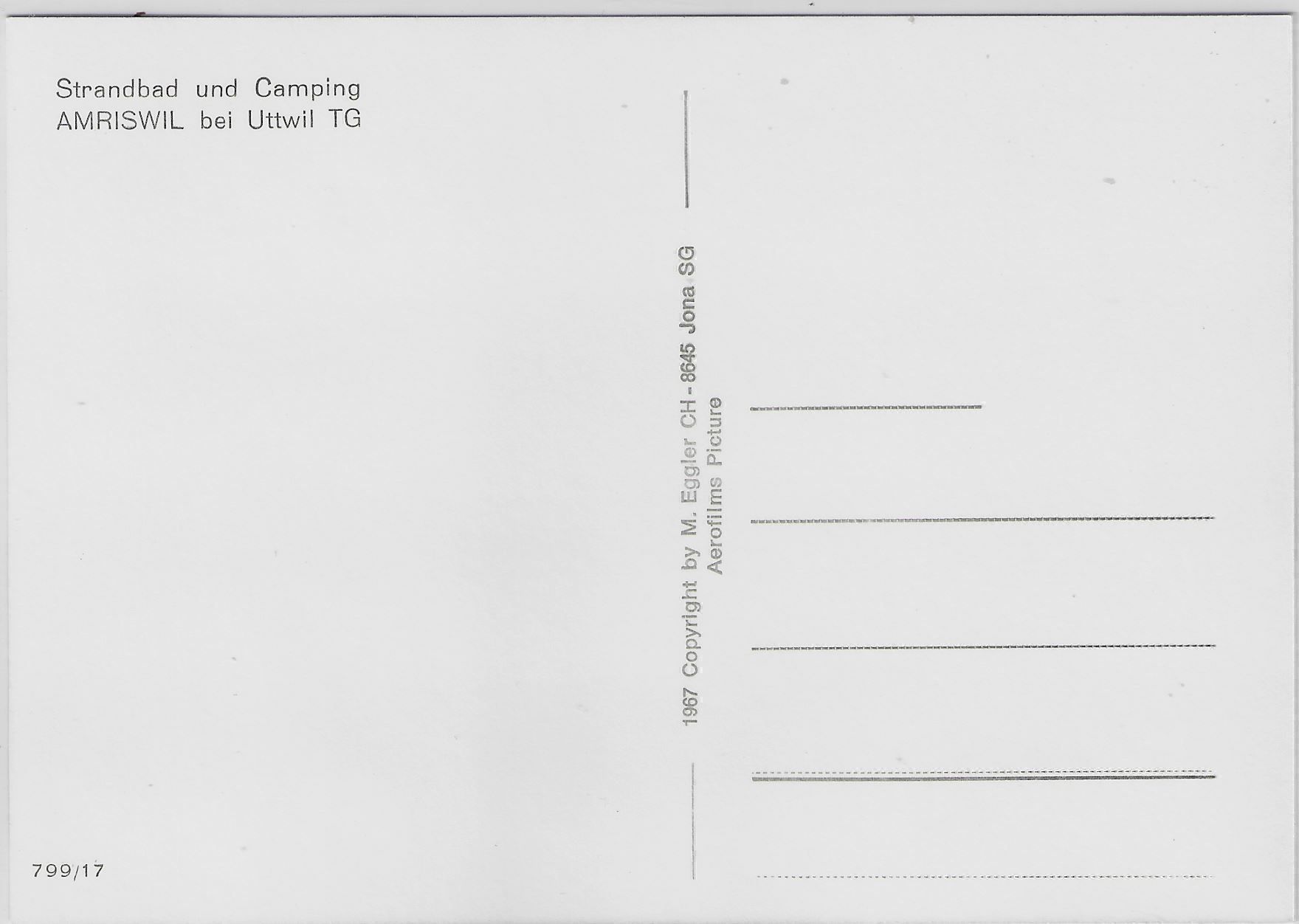 Cartoline postali: Flugaufnahme Strandbad und Camping – Antico da Ettingen venduto da Kartenplanet 1