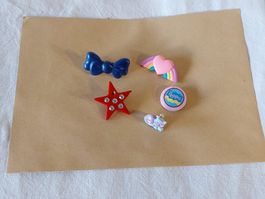 **5er Pack - Kinderbroschen** Kunststoff mehrfarbig