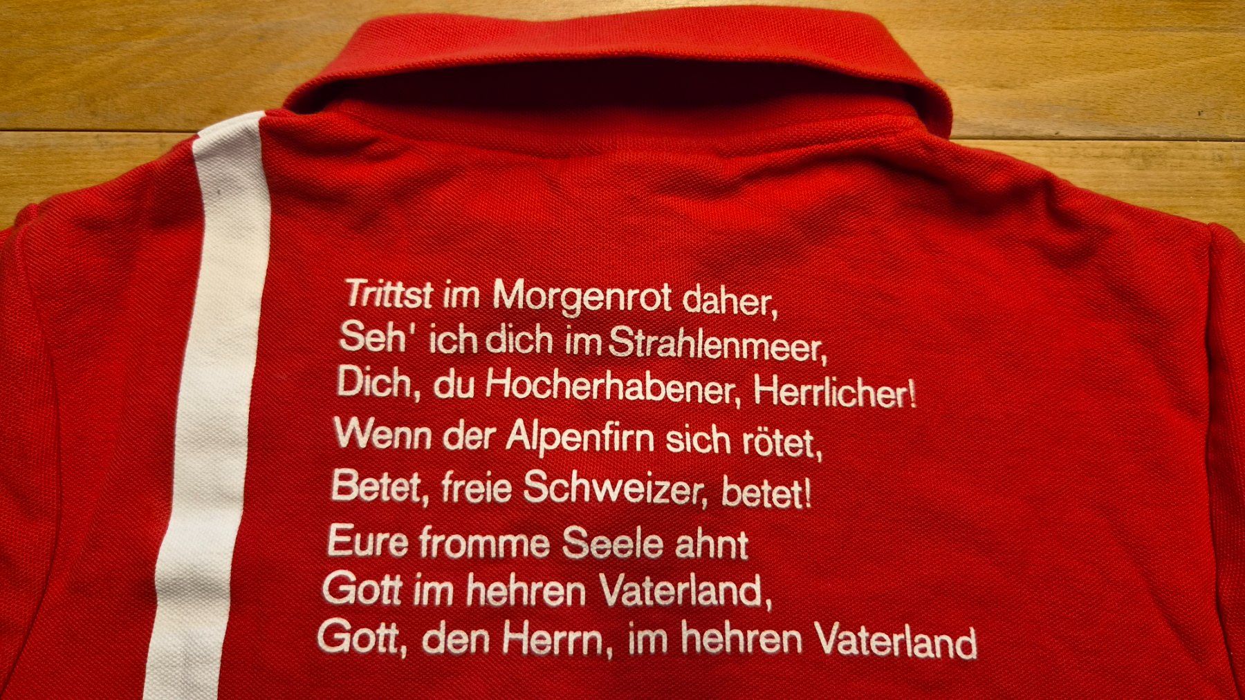 Magliette Polo: Polo-Shirt SFV/CS mit Schweizerpsalm/Hymne – Usato da Nänikon venduto da nimmdoch2 3