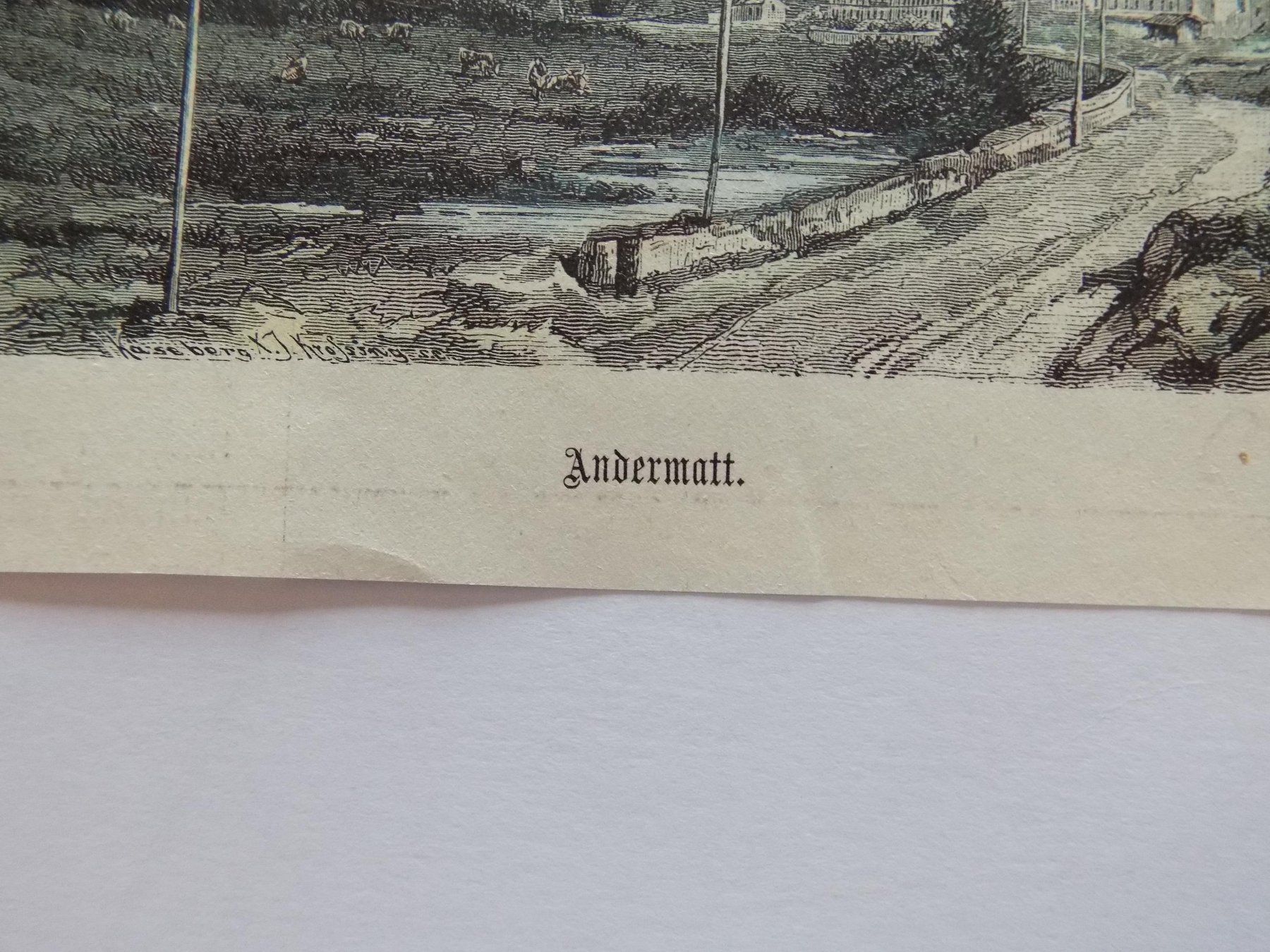 Incisioni: Andermatt koloriert – Usato da Risch venduto da Antikfee 2