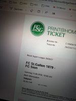 2x FCSG Ticket heute 
