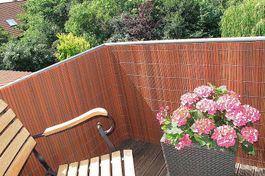 Sichtschutz Windschutz Balkon Garten Rattan Optik 90x300
