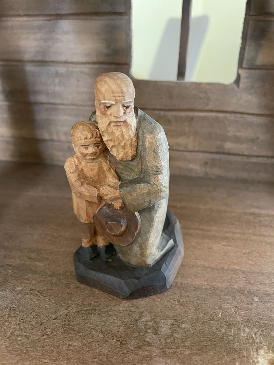 Statuette: Hirte mit Knabe E. Thomann Brienz – Usato da Flawil venduto da Naphtali 1