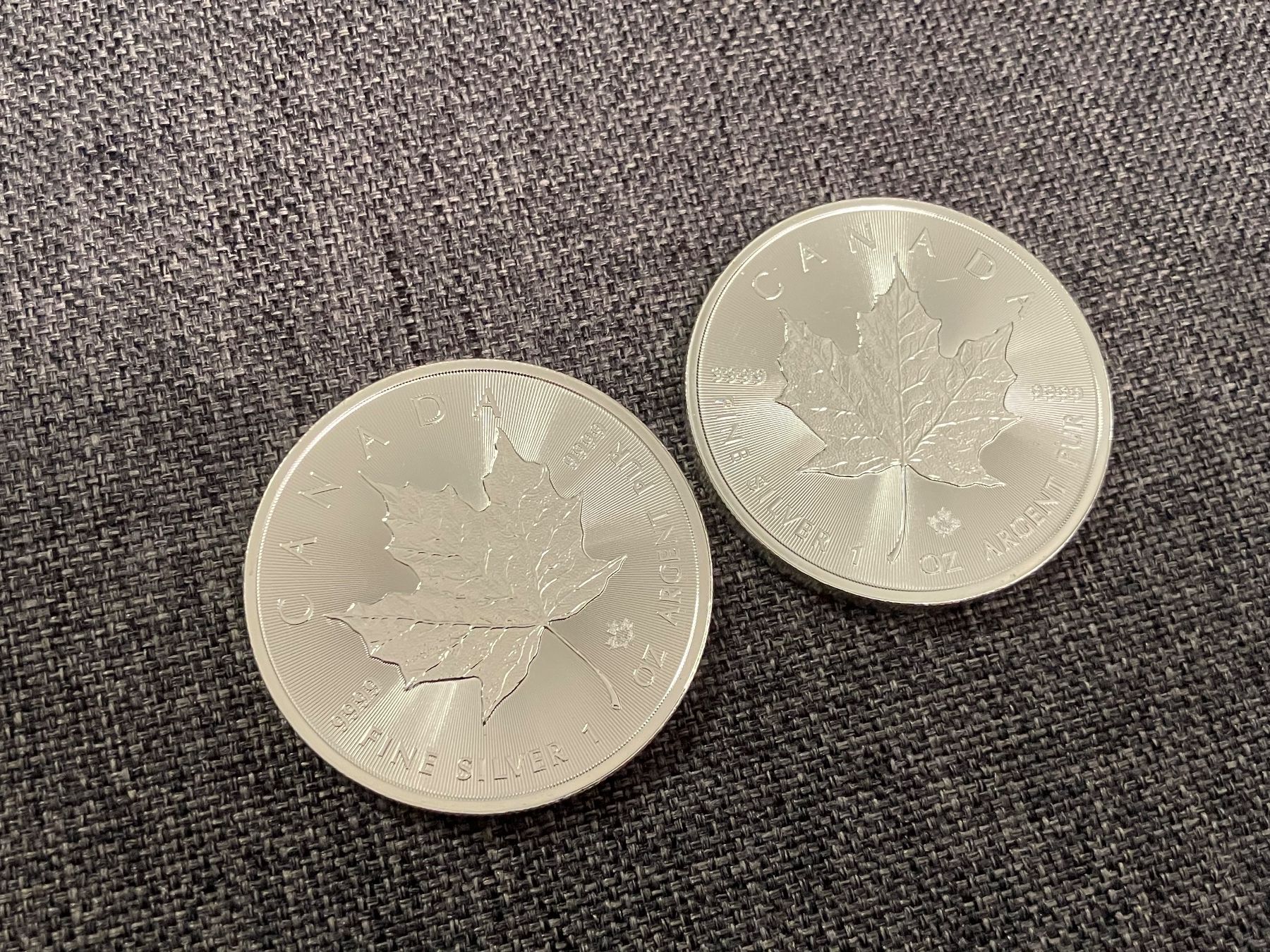 Alle Münzen: 2 x Maple Leaf 1 Unze Silber / Silver / Argent - FTB01 – Neu (gemäss Beschreibung) aus Zug von FTB01