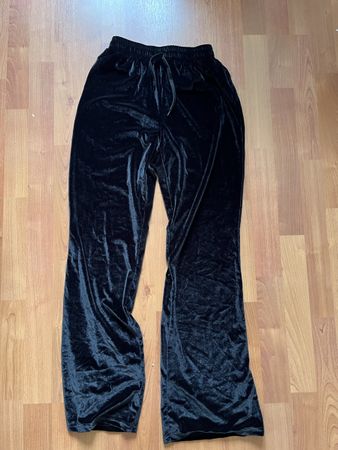 Pantaloni tuta Juicy Couture velluto nero strass tg S