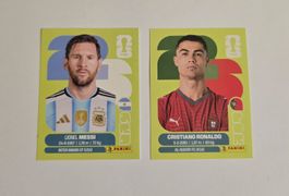 Panini Sticker Lionel Messi Cristiano Ronaldo neu