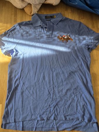 Polo Ralph Lauren chemise homme L bleu polo custom slim fit