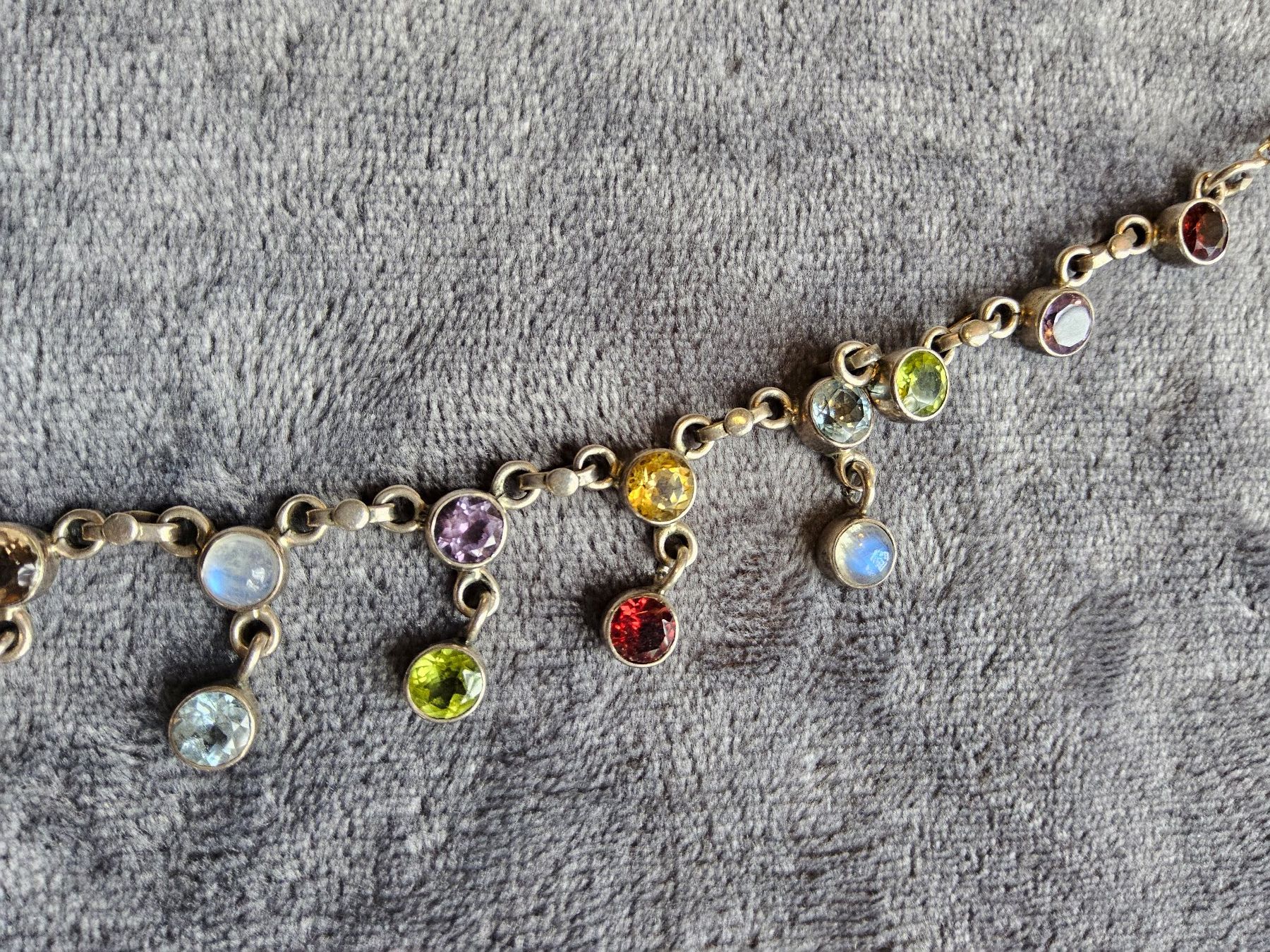 Catenine: Sterling Silber Edelstein Halskette Collier, Wunderschön – Usato da Zürich venduto da sanwit 5