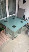 Esstisch mit Glasplatte 120x120 cm, sehr guter Zustand