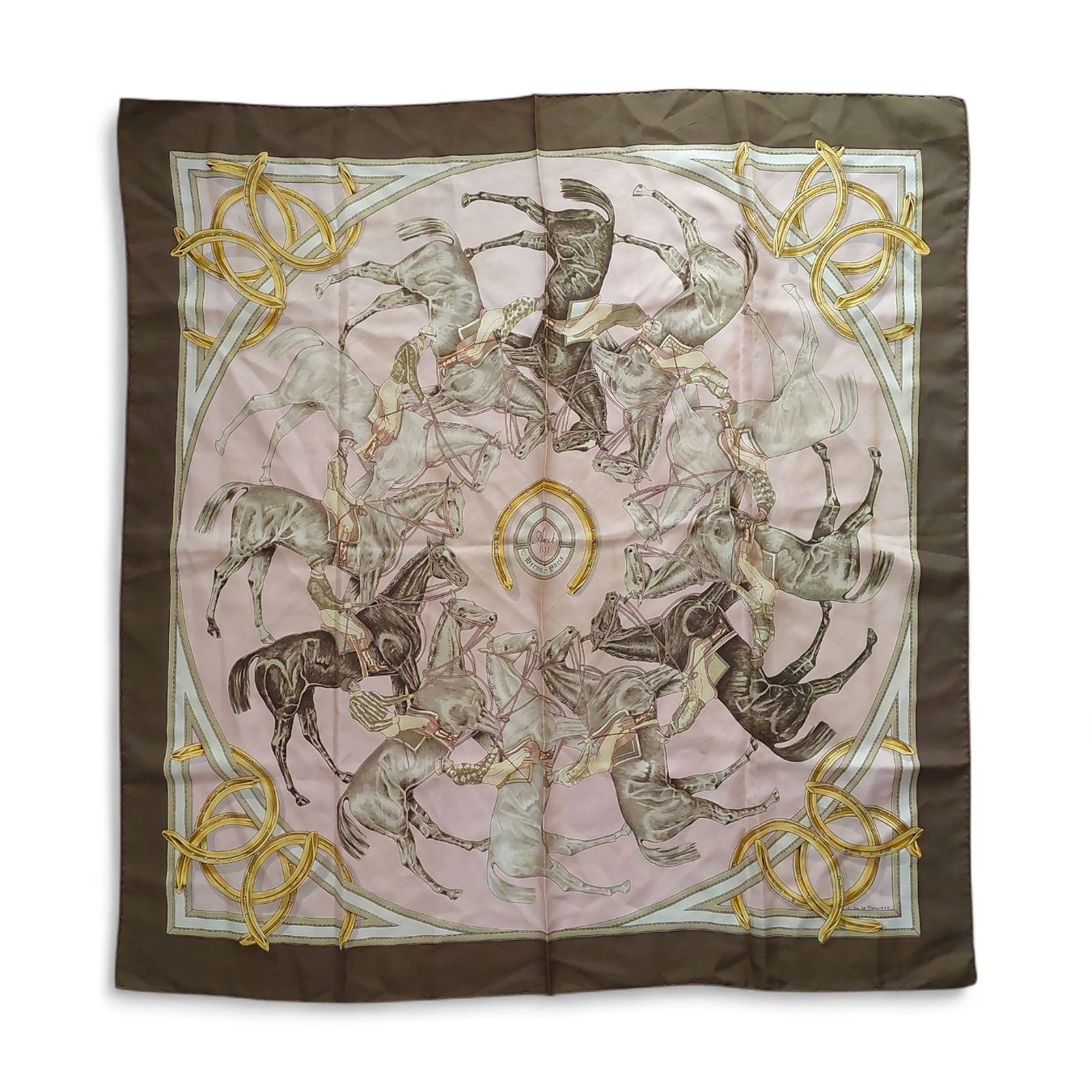 Hermès Foulard & Sciarpe: Hermès scarf 90x90 Ascot 1831 – Usato da Lausanne venduto da l0ok0co0l