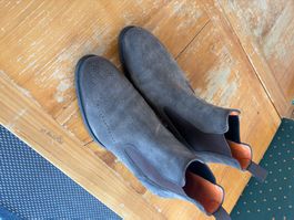 Santoni Wildleder Stiefel Grau/Braun Gr. 43
