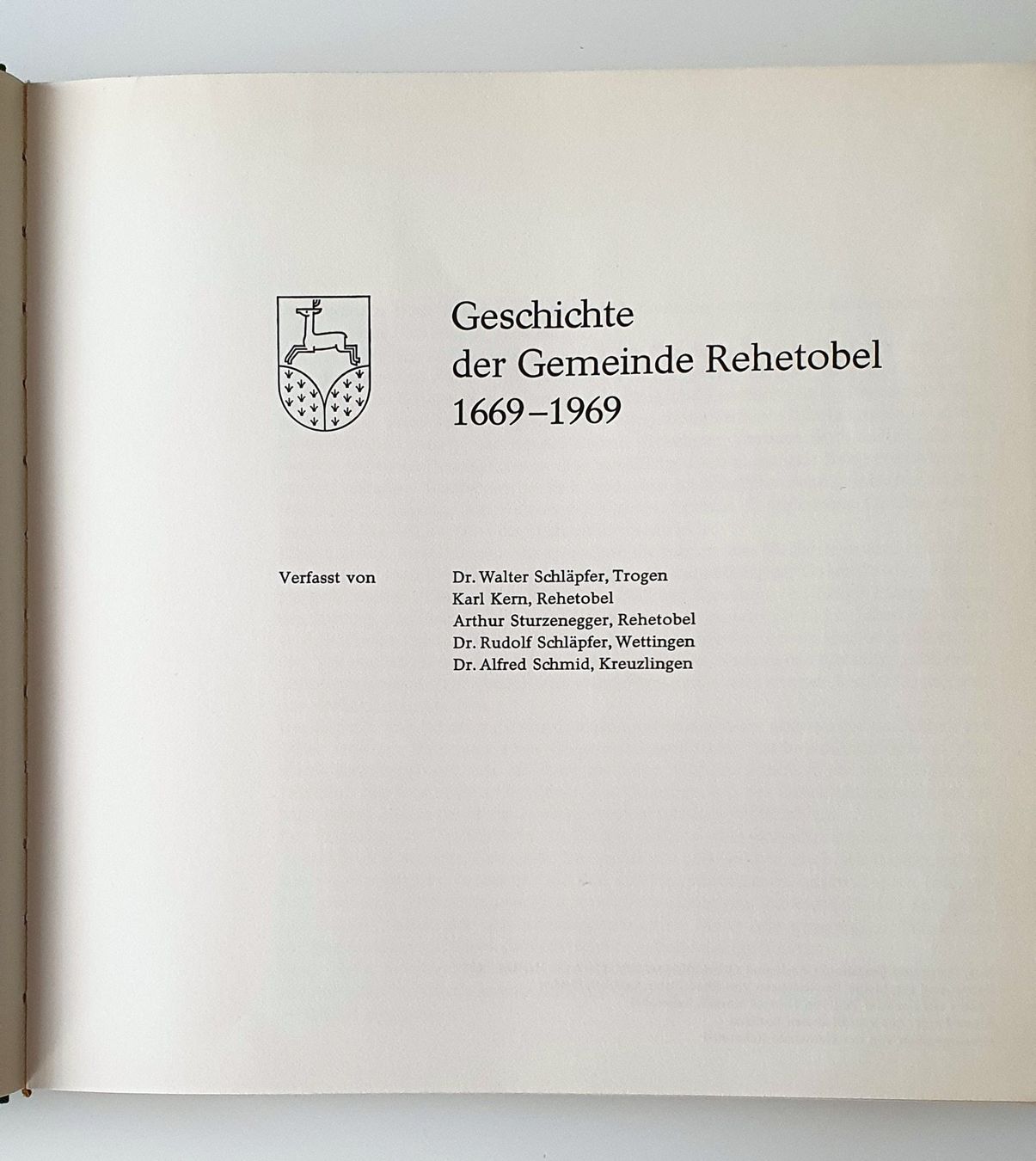 Libri: Geschichte der Gemeinde Rehetobel AR 1669 - 1969 – Usato da Hettlingen venduto da Freak50 1