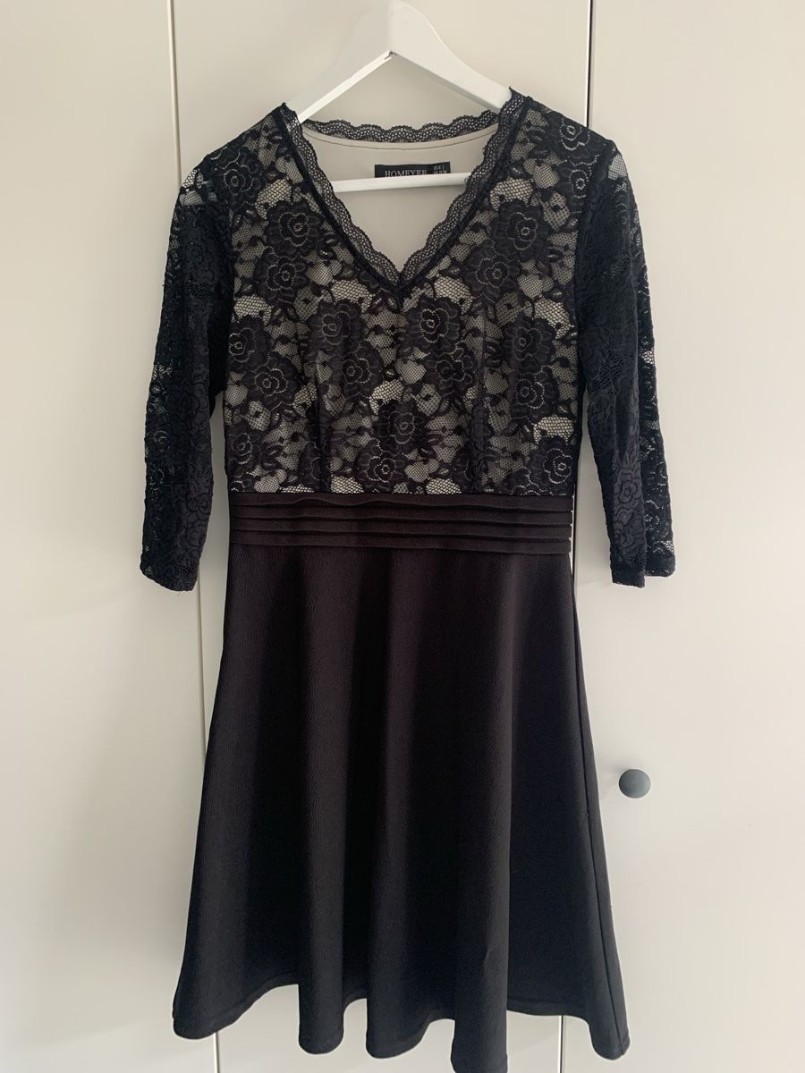 Vestiti: Elegantes Kleid HOMEYEE Spitze schwarz Groesse M – Usato da Bühler venduto da Princess2016