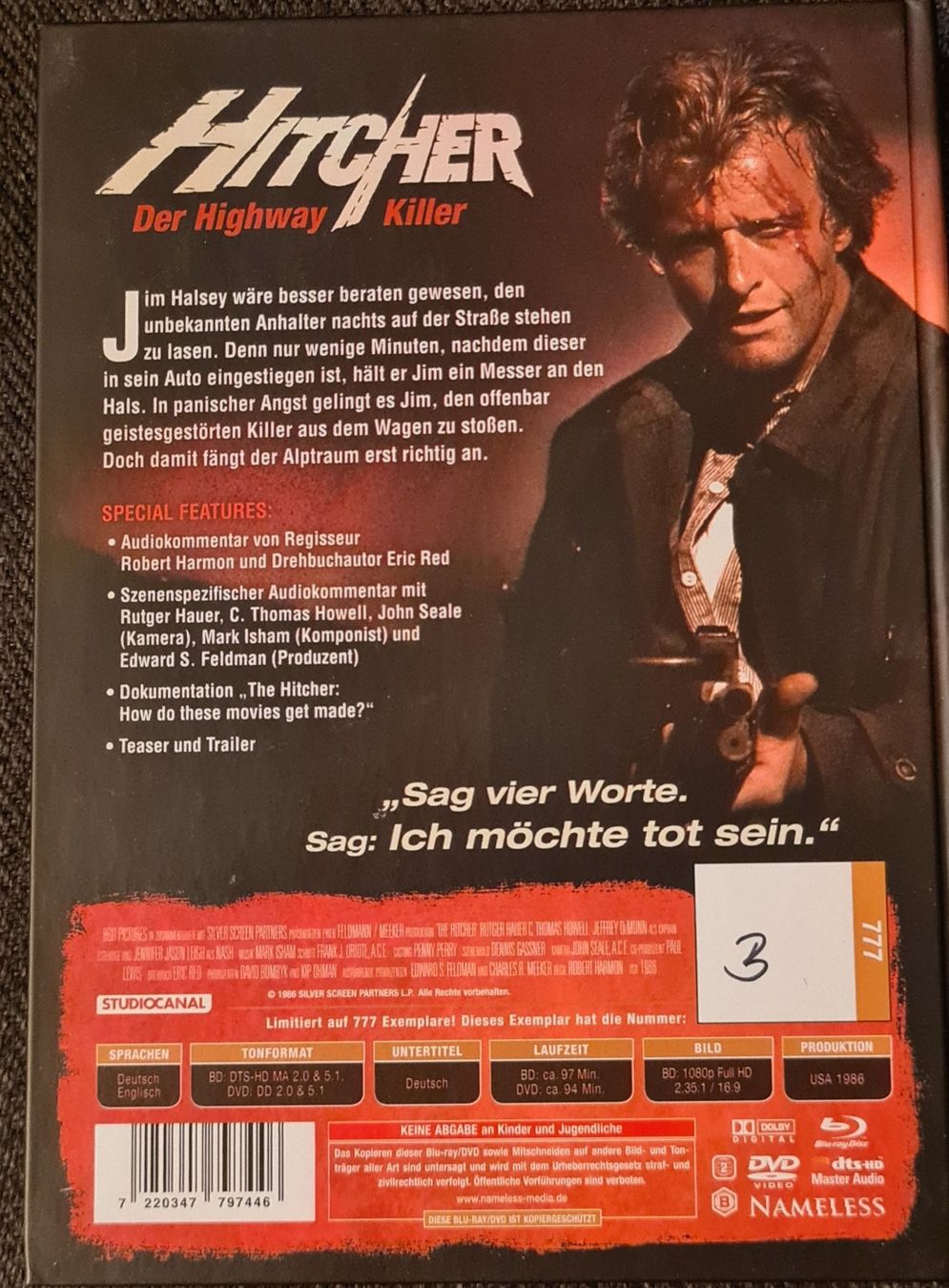 Alle DVDs: Hitcher Der Highway Killer B-Ware Medibook UNCUT! – Neu (gemäss Beschreibung) aus Oberkirch LU von ThE_CoLLecTor666 1