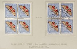1957, Geschenkheft Pro Juventute ET, im 4-Block Kt. 84.-++