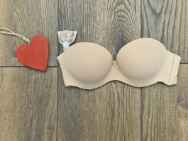 Trägerloser BH H&M beige Grösse 85B wie neu