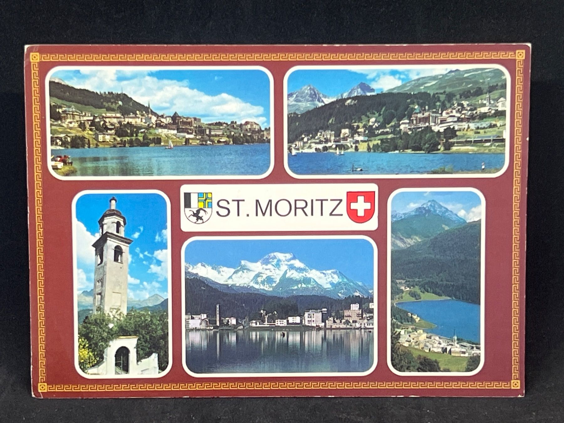 Cartoline postali: Ansichtskarte: St. Moritz, Engadin – Usato da Widnau venduto da Brusi9