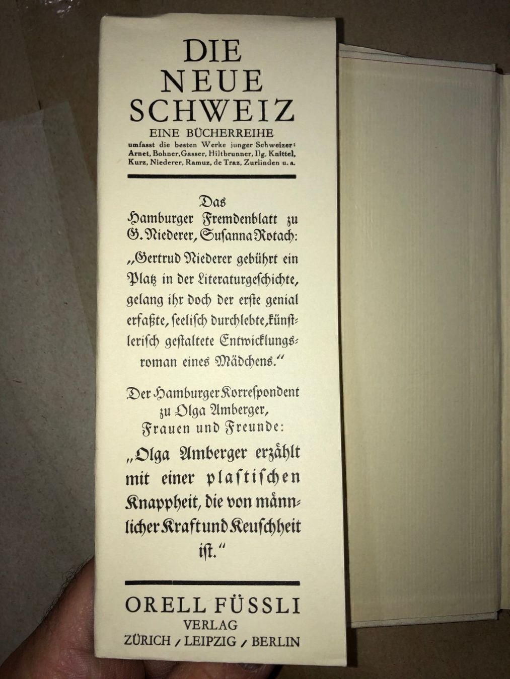 Libri: Gertrud Niederer: Palmiro. Erzählung. – Usato da Zürich venduto da allp 2