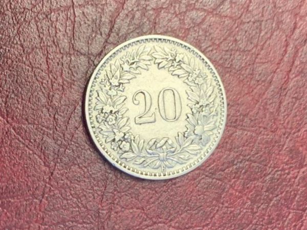 Tutti le monete: Schweiz 20 Rappen 1921 – Usato da Zürich venduto da Rainstamps 1