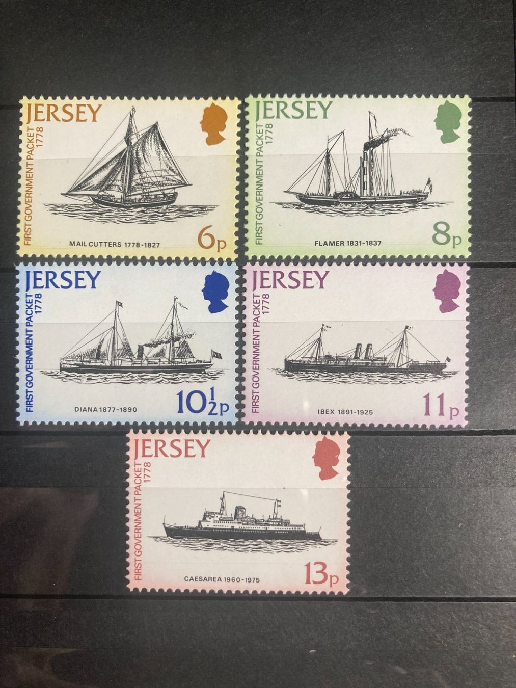 Alle Briefmarken: Jersey 1978 Satz Postschiffe postfrisch – Neu (gemäss Beschreibung) aus Liestal von schnueps