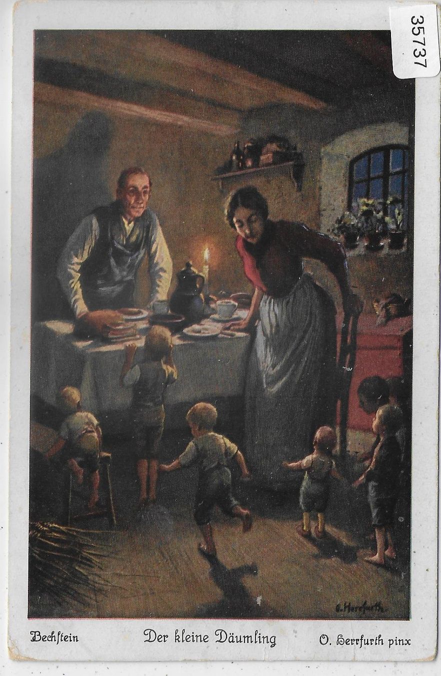 Ansichtskarten: Märchen - Der kleine Däumling - O. Herrfurth – Gebraucht aus Ettingen von Kartenplanet