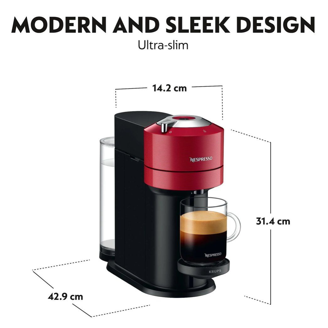 Krups Macchine per caffè & Macchine per espresso: NESPRESSO VERTUO KRUPS Next, Cherry Red ... – Nuovo e nell'imballaggio originale da Chur venduto da Lotti12 5