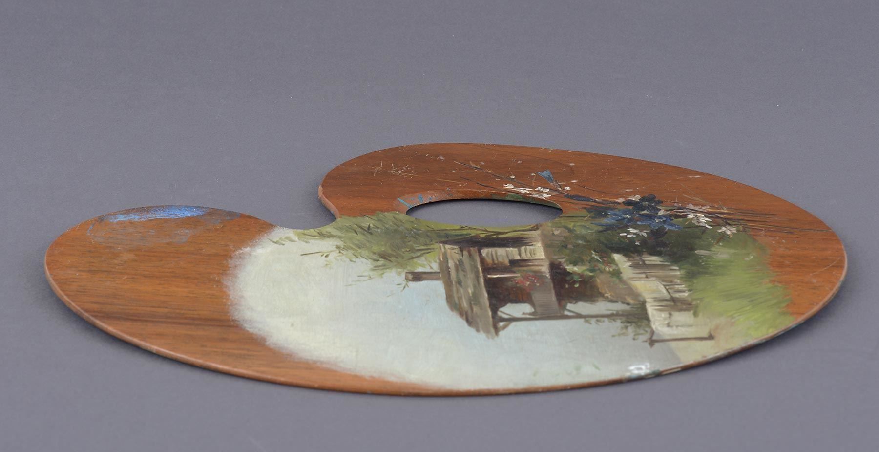 Foto & Immagini: Antike bemalte Maler Palette Gemälde, um 1900 – Usato da Bern venduto da chamunda 2