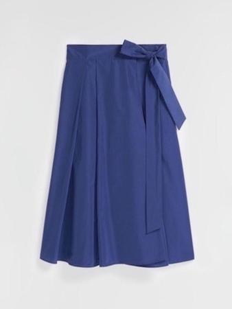 Max Mara Weekend Taft Jupe ERICE wadenlang blau Gr 36 neu