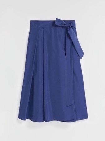 Max Mara Weekend Taft Jupe ERICE wadenlang blau Gr 38 neu