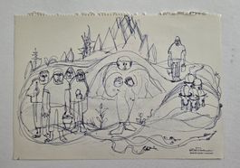 Lill Tschudi Original Zeichnung, 30x21cm gut gehandelt