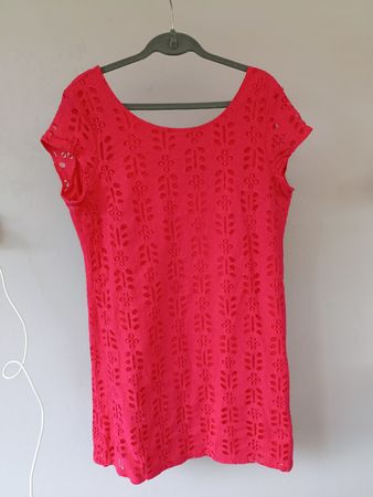 korallenrotes Sommerkleid Gr. 40