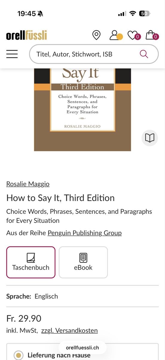 Libri: How to Say It, Third Edition NEW – Nuovo e nell'imballaggio originale da Zürich venduto da arr_vq5w 4
