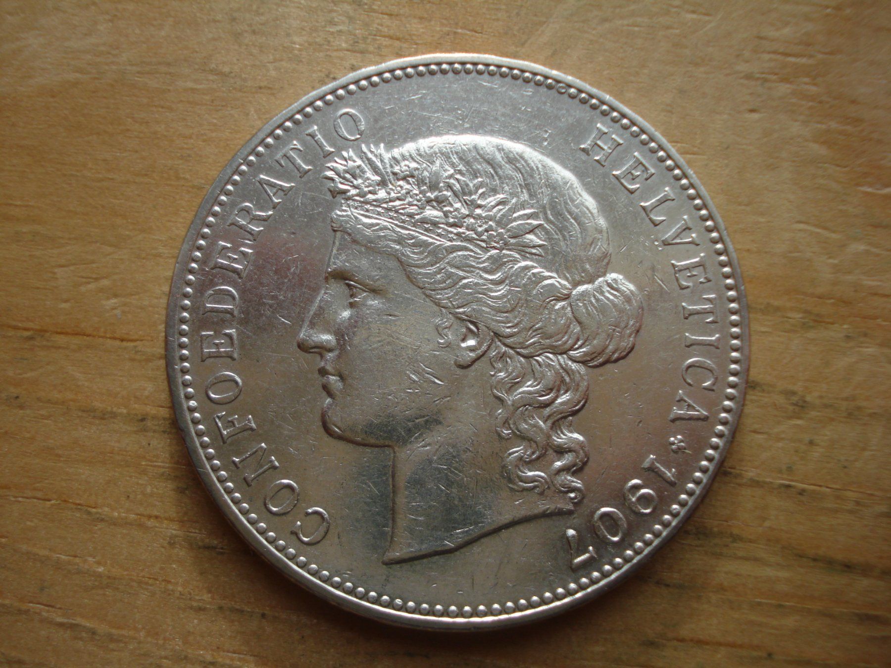 Tutti le monete: (H6) 5 Franken 1907 VZ – Usato da Erlach venduto da Net-Coins