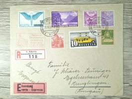 TR104 Enveloppe + Timbre Suisse 1938