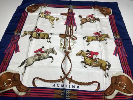 HERMES PARIS JUMPING Seiden Foulard 🌸