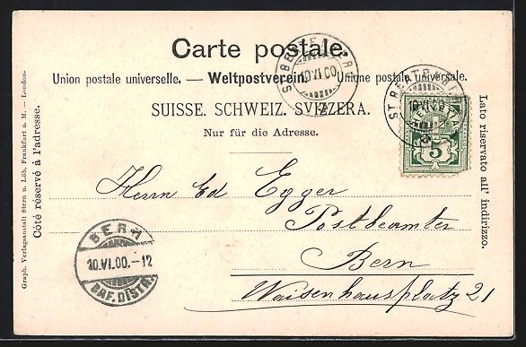 Cartoline postali: St. Beatenberg, Kirche, Eiger, Mönch un – Usato da Berlin venduto da bartko-reher 1