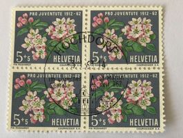 4 er Block Nr.J 193  mit Vollstempel Hochdorf