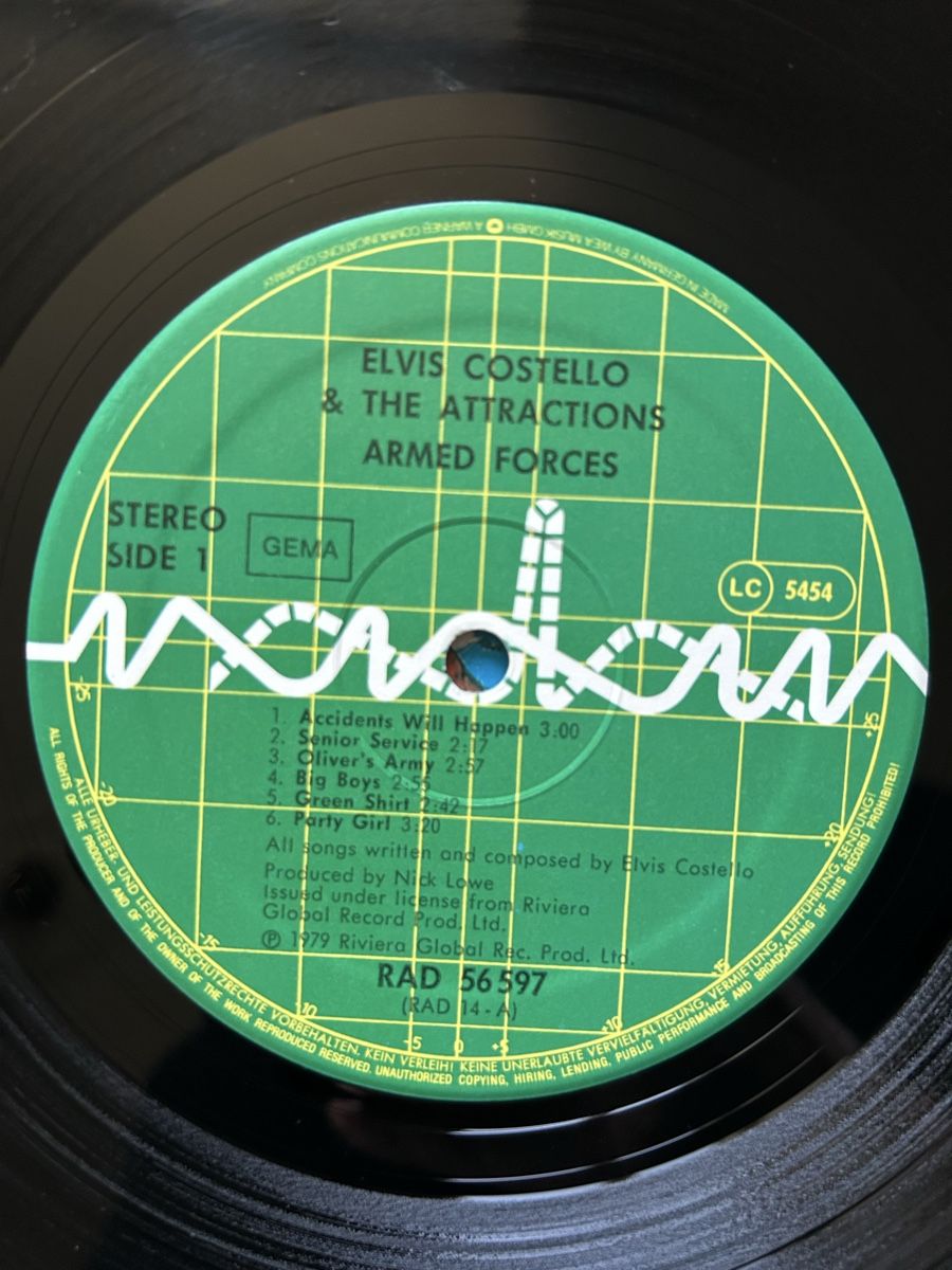 Dischi in vinile: Armed Forces - Elvis Costello & The Attractions LP New Wave – Usato da Winterthur venduto da lenolson 4