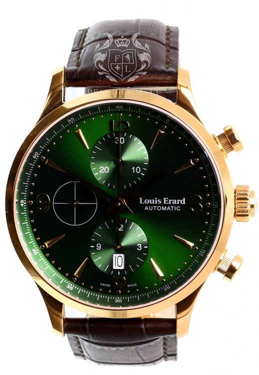Louis Erard 1931 Chronograph Automatic Green Dial Mens Watch 78225PR19.BRC03