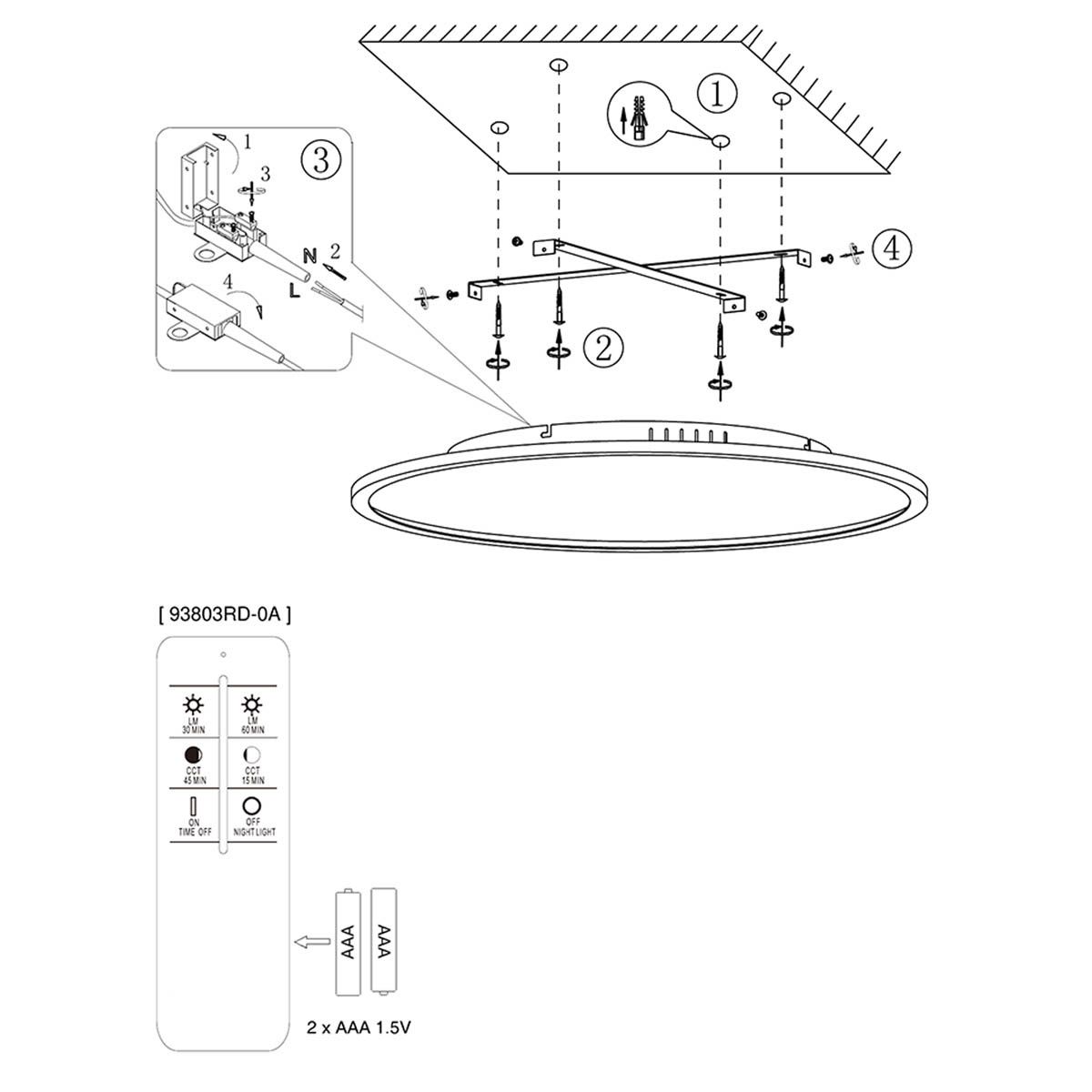 Kronleuchter & Deckenlampen: LED Deckenleuchte, Rund, 100 cm Ø, Weiss – Neu (gemäss Beschreibung) aus Kreuzlingen von Smart-Light 7