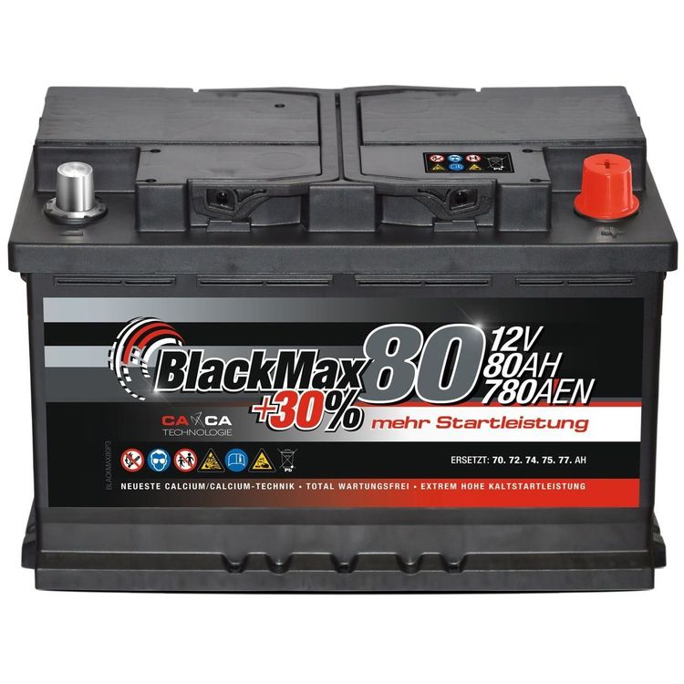 BlackMax 12V 80Ah 780A/EN Autobatterie