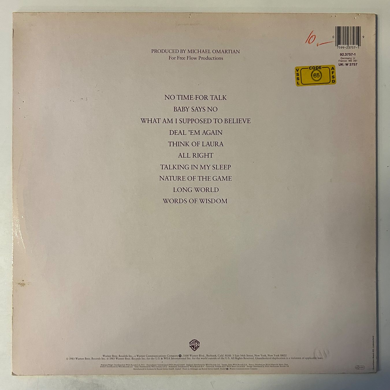 Schallplatten: Vinyl Christopher Cross - Another Page, Vinyl LP – Gebraucht aus Aesch BL von BernisFlomi 1
