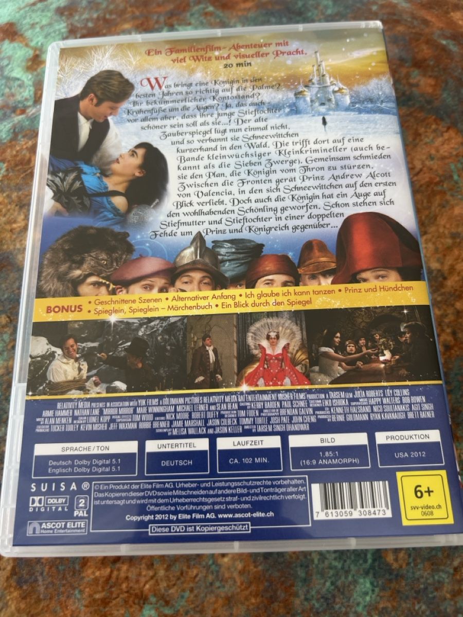 Tutti i DVDs: Spieglein Spieglein - Die wahre Geschichte von Schneewittche – Usato da Egolzwil venduto da cariaschi 1