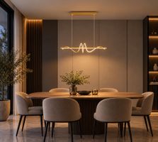 Suspension LED design dorée – style moderne